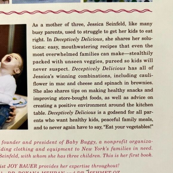 Deceptively Delicious Jessica Seinfeld Cooking for Kids Healthy Eating COOKBOOK - Picture 3 of 12
